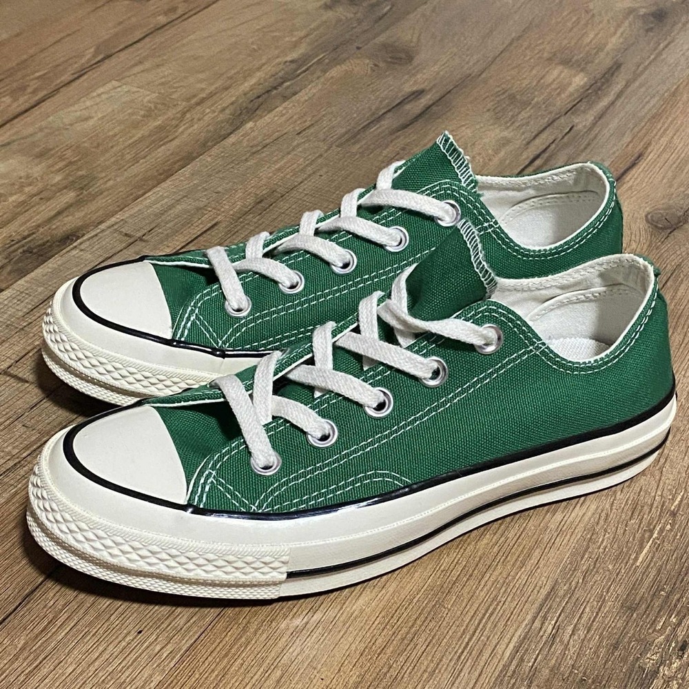 Converse Chuck Taylor All Star Low Top Green Canvas Shoes 161443C Size 3.5M 5.5W
